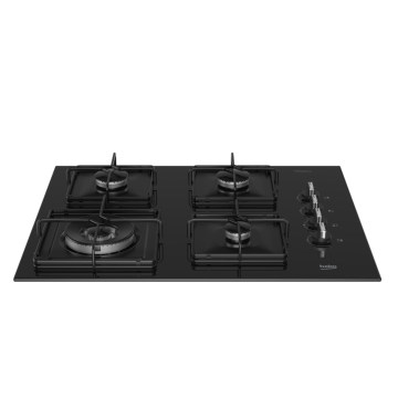 Beko BOCD K 6510 EWS Wok Gözlü Siyah Cam Ankastre Ocak