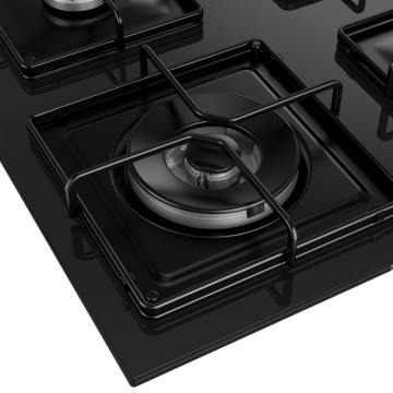 Beko BOCD K 6510 EWS Wok Gözlü Siyah Cam Ankastre Ocak