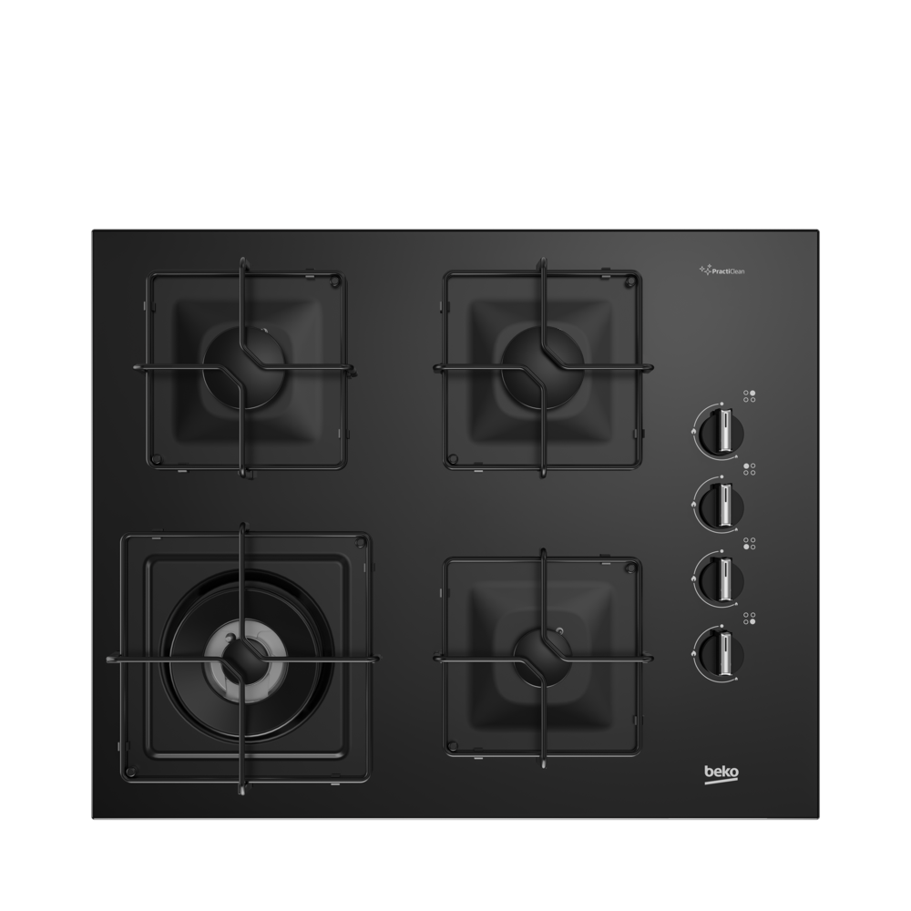 Beko BOCD K 6510 EWS Wok Gözlü Siyah Cam Ankastre Ocak