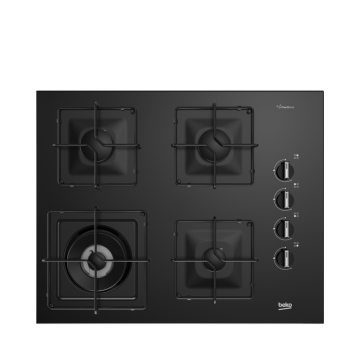 Beko BOCD K 6510 EWS Wok Gözlü Siyah Cam Ankastre Ocak