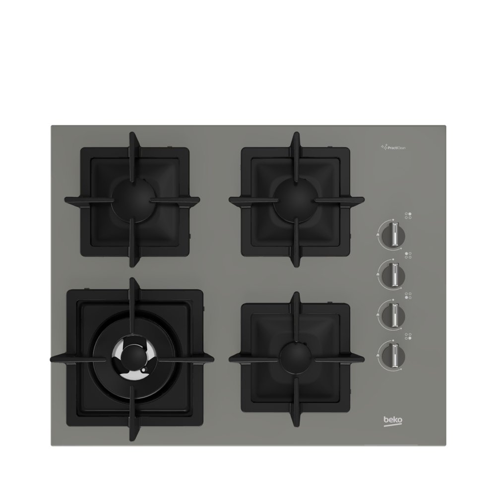 Beko BOCD K 6510 DWYG Gri Wok Gözlü Cam Ankastre Ocak