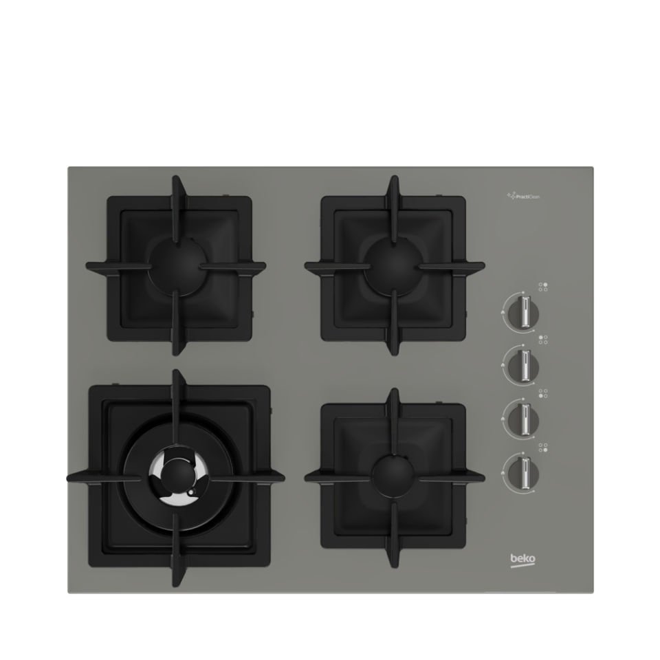 Beko BOCD K 6510 DWYG Gri Wok Gözlü Cam Ankastre Ocak