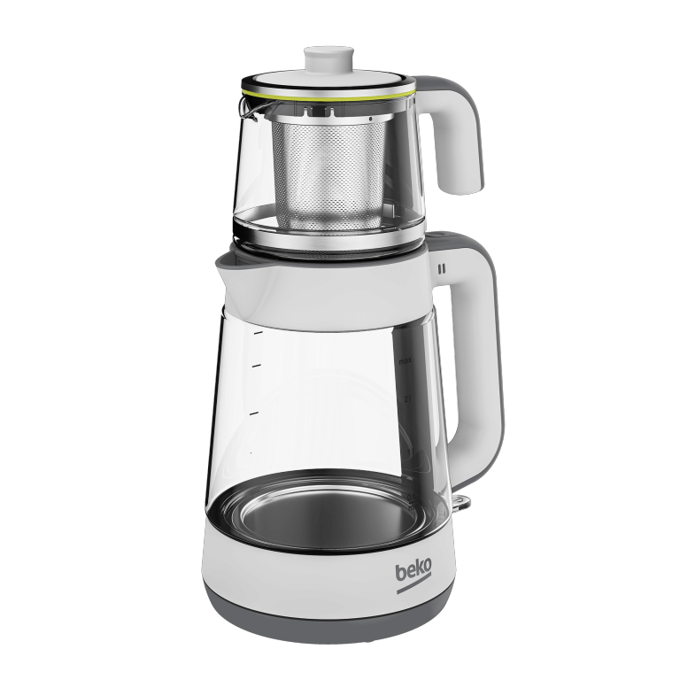 Beko CM 5964 Floral Beyaz 1900 W Cam Demlikli Çay Makinesi