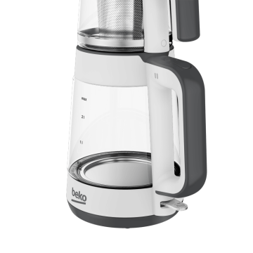 Beko CM 5964 Floral Beyaz 1900 W Cam Demlikli Çay Makinesi