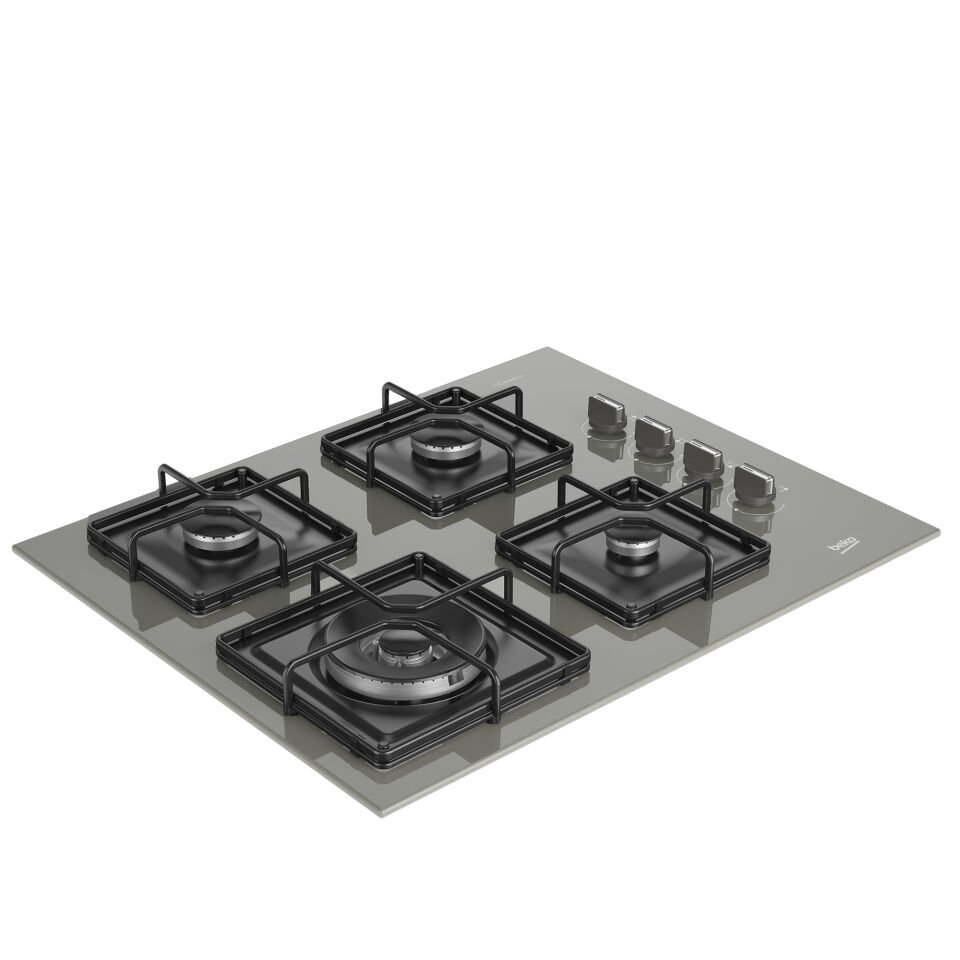 Beko BOCD K 6510 EWG Wok Gözlü Ankastre Gri Cam Tablalı Ocak