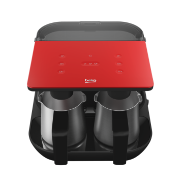 Beko TKM 8961 K Keyf Kırmızı Çelik İkili Kahve Makinesi