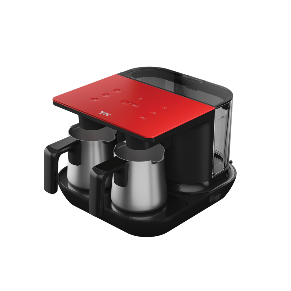 Beko TKM 8961 K Keyf Kırmızı Çelik İkili Kahve Makinesi