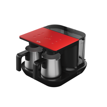 Beko TKM 8961 K Keyf Kırmızı Çelik İkili Kahve Makinesi