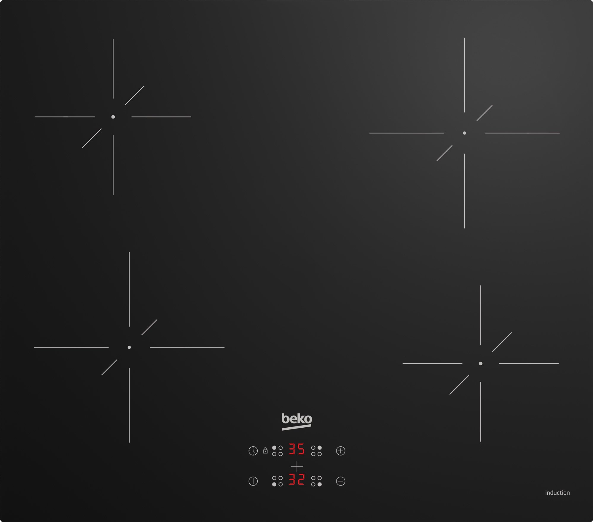 Beko BOI 6022 S Siyah Cam İndüksiyonlu Ankastre Ocak